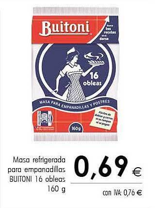 Cash Ifa Masa Refrigerada Para Empanadillas Buitoni oferta