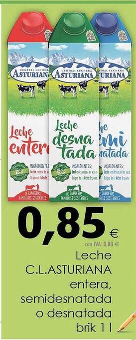 Cash Ifa Leche C.l. Asturiana Entera Semidesnatada O Desnatada oferta