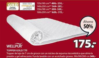 JYSK Wellpur Topper Gold T75 oferta