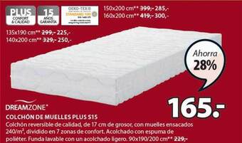 JYSK Dreamzone Colchón De Muelles Plus S15 oferta