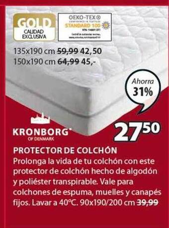 JYSK Kronborg Protector De Colchón oferta