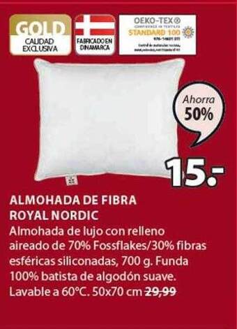 JYSK Almohada De Fibra Royal Nordic oferta