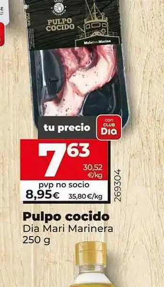 La Plaza de DIA Pulpo Cocido Dia Mari Marinera oferta