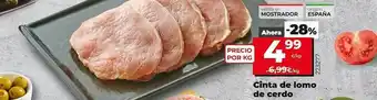 La Plaza de DIA Cinta De Lomo De Cerdo oferta