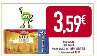 Masymas María Oro Cuétara oferta