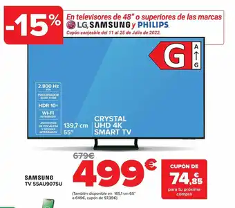 Carrefour Samsung tv 55au9075u4 oferta
