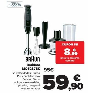 Carrefour Braun batidora mq5237bk oferta
