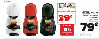 Carrefour Delonghi krups cafetera de cápsulas piccolo xs oferta