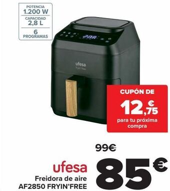 Carrefour Ufesa freidora de aire af2850 fryin'free oferta