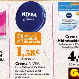 Gadis Crema NIVEA oferta