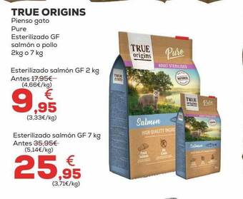 Kiwoko True Origins Pienso Gato Pure Esterilizado Gf Salmón O Pollo oferta