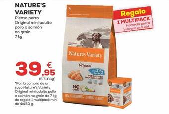 Kiwoko Nature's Variety Pienso Perro Original Mini Adulto Pollo O Salmón No Grain oferta