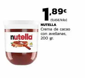 Supermercados Lupa Nutella Crema De Cacao Con Avellanas oferta