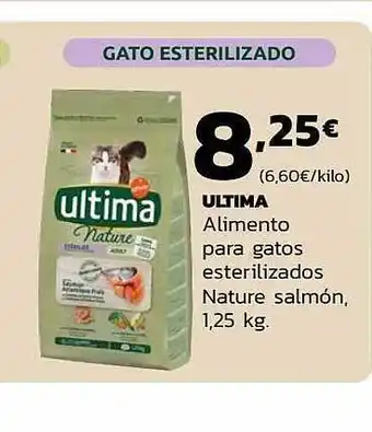 Supermercados Lupa Ultima Alimento Para Gatos Esterilizados Nature Salmón oferta