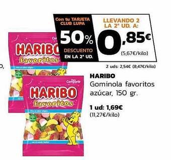 Supermercados Lupa Haribo Gominola Favoritos Azucar oferta