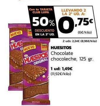 Supermercados Lupa Huesitos Chocolate Chocoleche oferta