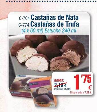 Abordo Castañas De Nata Castañas De Trufa oferta