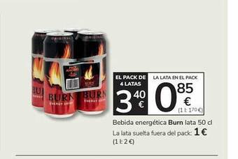 Supermercados Charter Bebida Energética Burn oferta