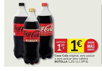 Supermercados Charter Coca-cola Original Zero Azucar O Zero Azucar Zero Cafeina oferta
