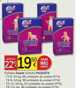 Supermercados Charter Pañales Dodot Activity Paquete oferta