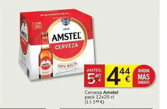 Supermercados Charter Cerveza Amstel Pack 12 oferta