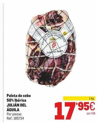 Makro Paleta De Cebo 50% Ibérica Julián Del águila oferta
