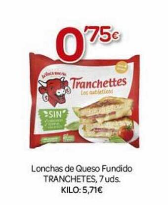 Alsara Supermercados Lonchas De Queso Fundido Tranchetes oferta