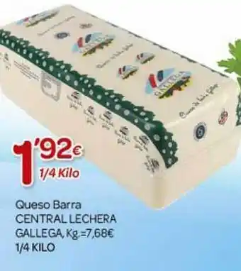 Alsara Supermercados Queso Barra Central Lechera Gallega Kg oferta
