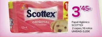 Alsara Supermercados Papel Higiénico Scottex 2 Capas - 16 Rollos oferta