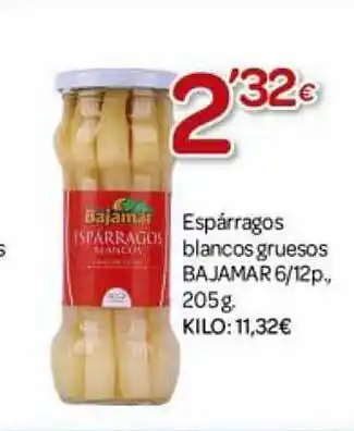 Alsara Supermercados Espárragos Blancos Gruesos Bajamar 6-12p oferta