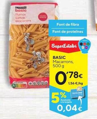 Caprabo Basic Macarrons oferta