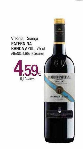 Condis Vi Rioja Criança Paternina Banda Azul oferta