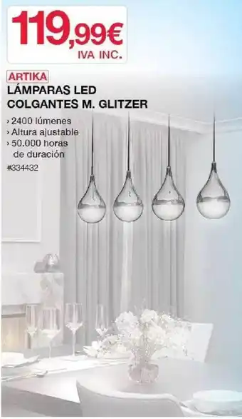 Costco Artika Lamparas Led Colgantes M Glitzer oferta