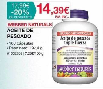 Costco Webber Naturals Aceite De Pescado oferta