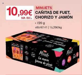 Costco Minuets Cañitas De Fuet Chorizo Y Jamón oferta