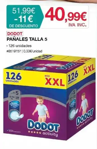 Costco Dodot Pañales Talla 5 oferta