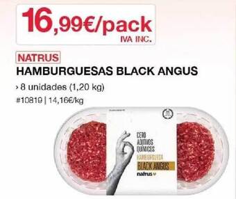 Costco Natrus Hamburguesas Black Angus oferta