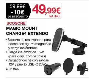 Costco Scosche Magic Mount Charge4 Extendo oferta