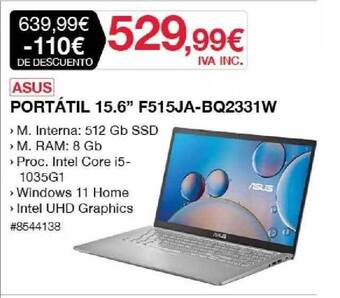 Costco Asus Portátil 15.6 oferta