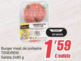 SPAR Fragadis Burger Meat De Pollastre Tendrem oferta
