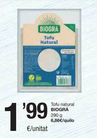 SPAR Fragadis Tofu Natural Biográ oferta