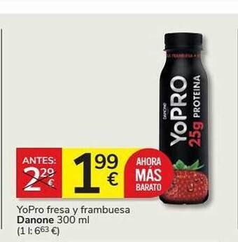 Supermercados Charter Yopro Fresa Y Frambuesa Danone oferta