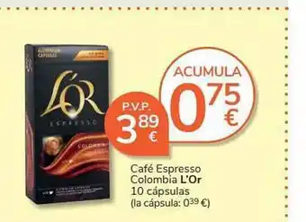 Supermercados Charter Café Espresso Colombia L'or oferta