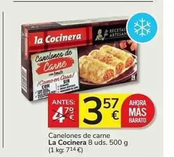 Supermercados Charter Canelones De Carne La Cocinera oferta