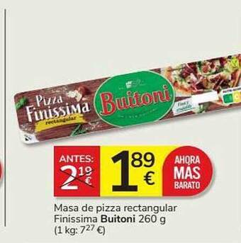 Supermercados Charter Masa De Pizza Rectangular Finissima Buitoni oferta