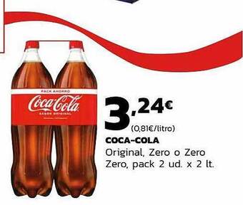 Supermercados Lupa Coca-cola Original Zero O Zero Zero Pack 2 oferta