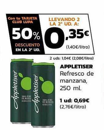 Supermercados Lupa Appletiser Refresco De Manzana oferta