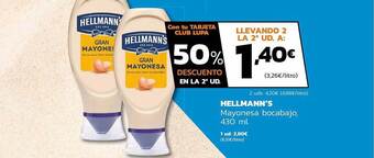 Supermercados Lupa Hellmann's Mayonesa Bocabajo oferta