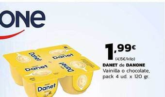 Supermercados Lupa Danet De Danone Vainilla O Chocolate Pack 4 oferta