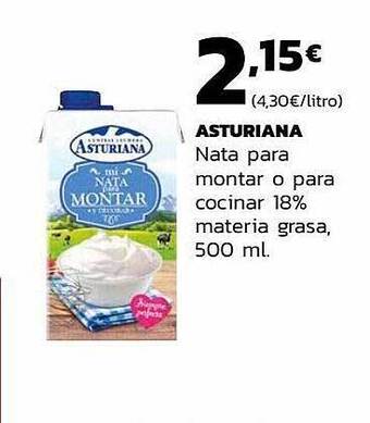 Supermercados Lupa Asturiana Nata Para Montar O Para Cocinar 18% Materia Grasa oferta